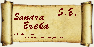 Sandra Breka vizit kartica